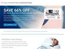 Tablet Screenshot of pioneerpresssubscription.com